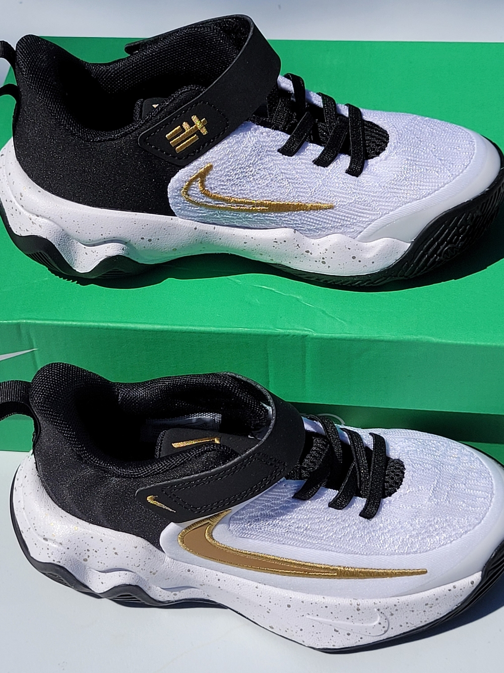 KIDS 12C NIKE GIANNIS IMMORTALITY 4 SNEAKER BASKETBALL SHOE – WHITE/ GOLD– NIB - Picture 4 of 7